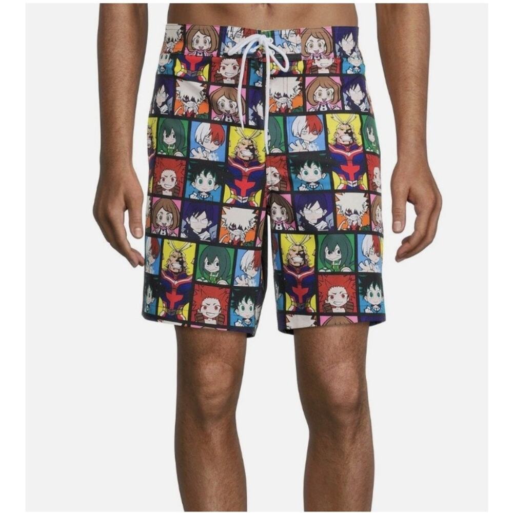 My Hero Academia Character Squares Swim Trunks - Size XL (40-42)